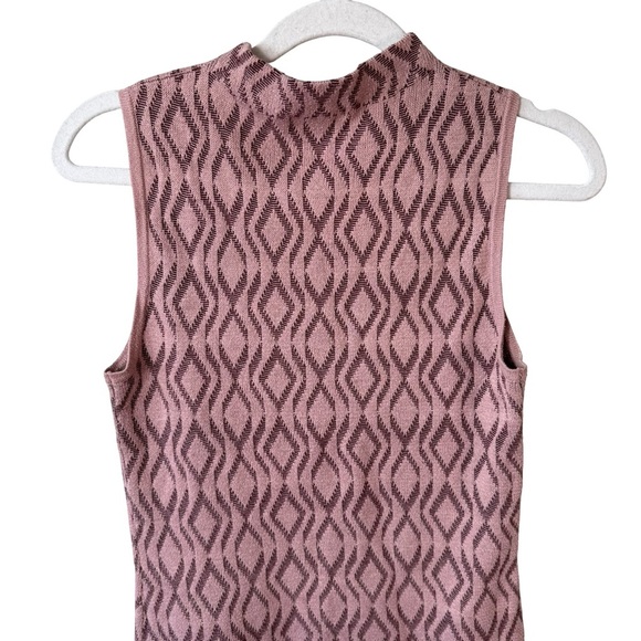 RW&CO. Pink and Black Geometric Patterned Tank Top Size XS Minimalist Capsule - Picture 9 of 10